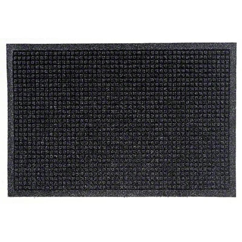 WaterHog® Squares Fashion Carpet Floor Mat 48X72 IN Charcoal With Cleated Backing 1/Each