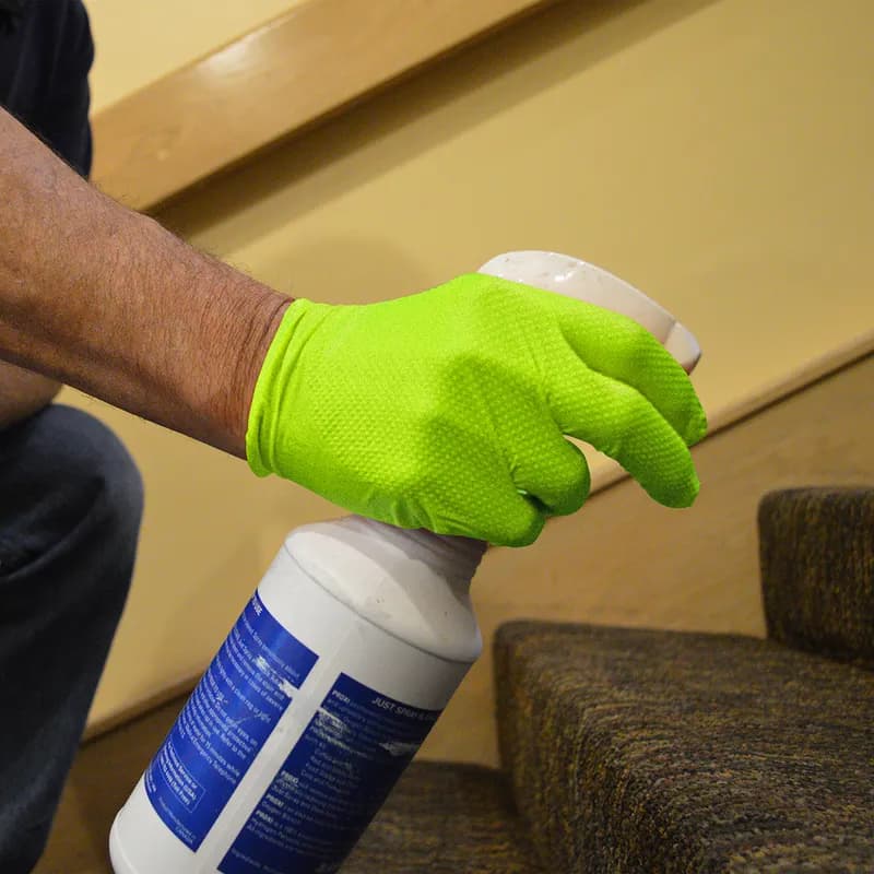 Gloves Large (LG) Green 8MIL Textured Nitrile Powder-Free 100 Count/Box 10 Box/Case 1000 Count/Case