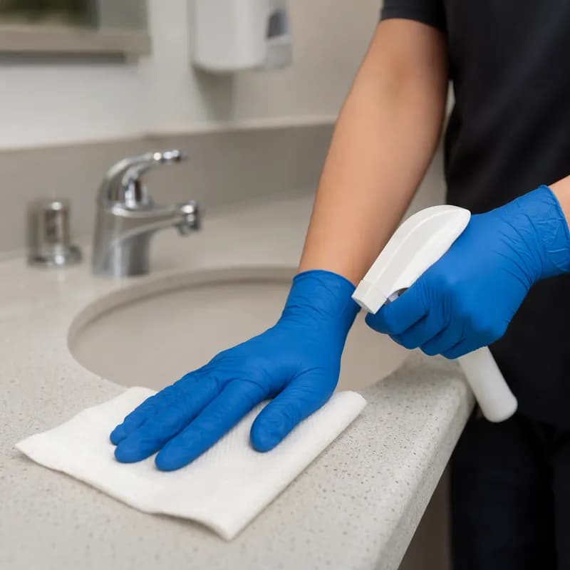 SKILCRAFT® General Purpose Gloves Small (SM) Blue Nitrile Powder-Free 100/Box