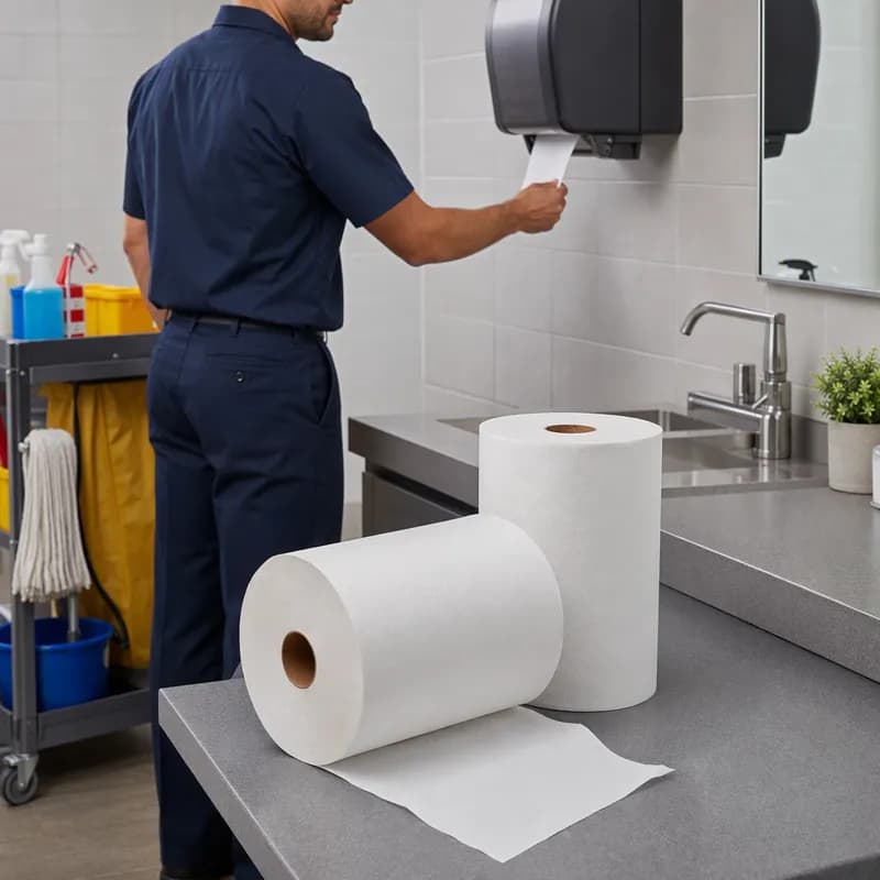 SKILCRAFT® Roll Paper Towel 10IN X800FT White Hardwound 2IN Core Diameter 6/Case