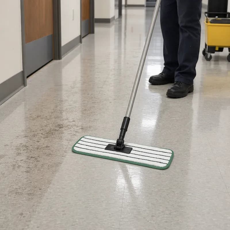 SKILCRAFT® 3M Easy Scrub Mop Pad Green Flat 10/Box