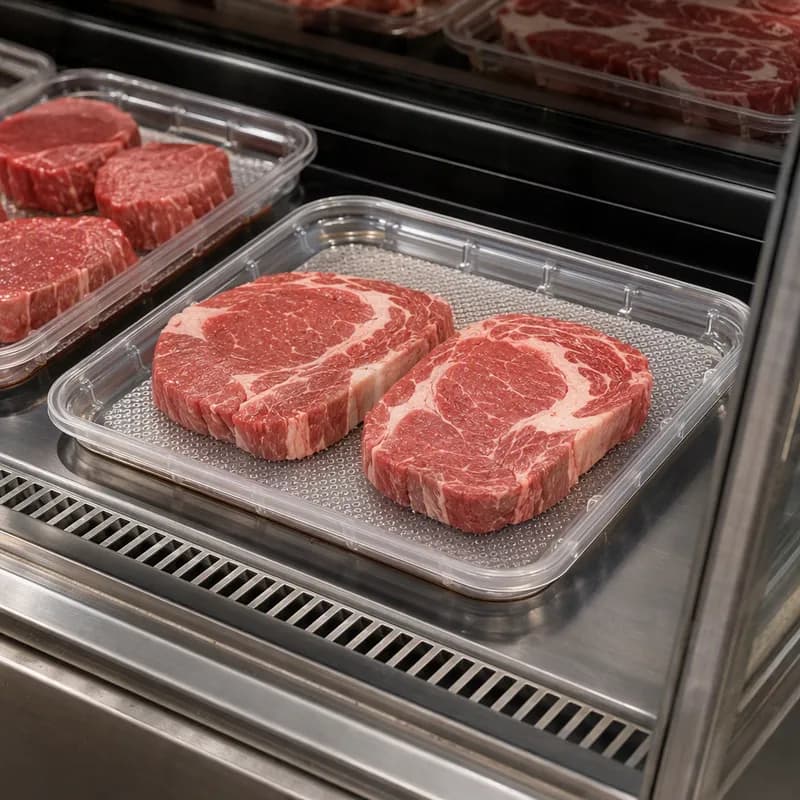 10S Meat Tray Shallow Clear Rectangle 300/Case
