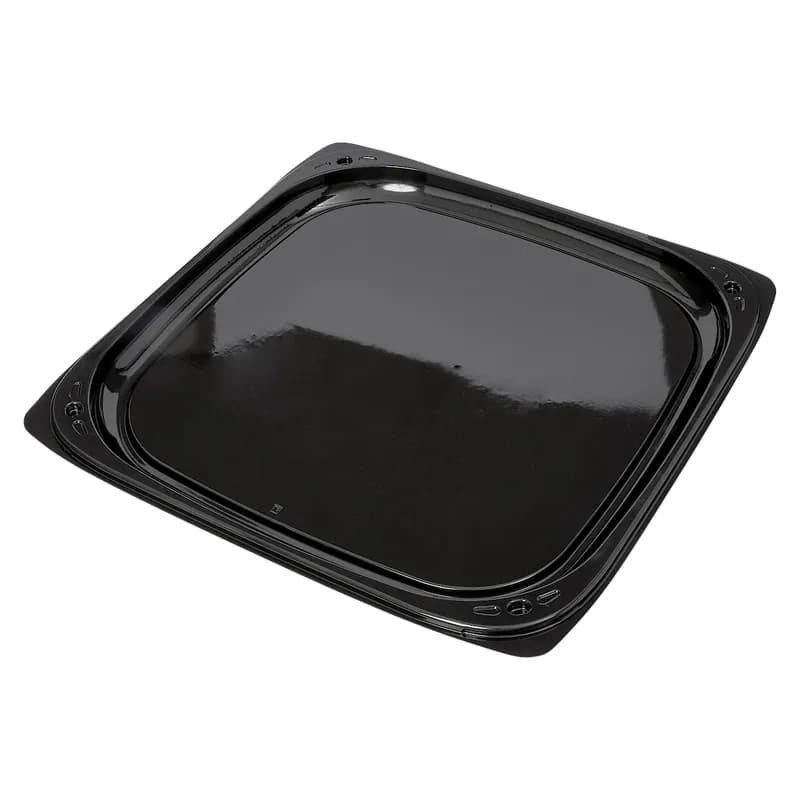 Victoria Bay Serving Tray Base & Lid Combo 16X16X4.56 IN PET Black Clear Square Freezer Safe 25/Case