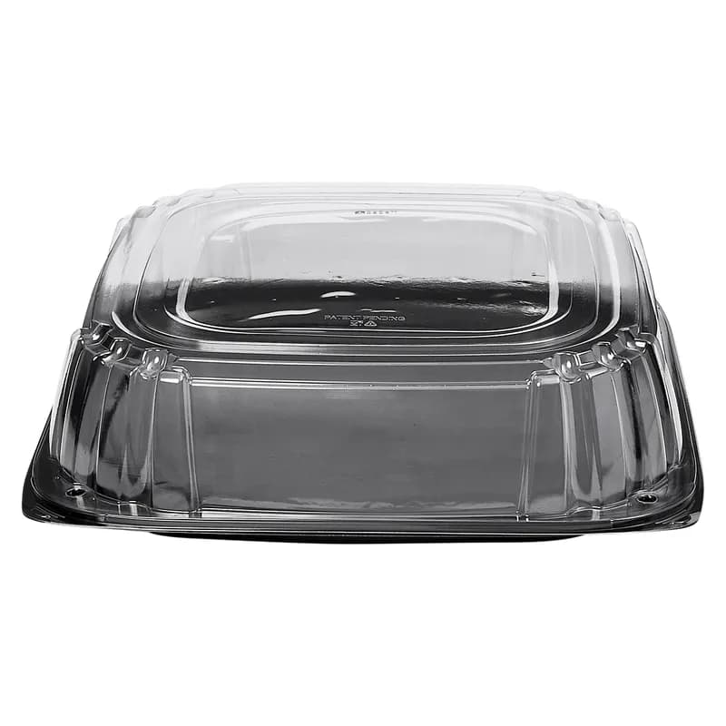 Victoria Bay Serving Tray Base & Lid Combo 16X16X4.56 IN PET Black Clear Square Freezer Safe 25/Case