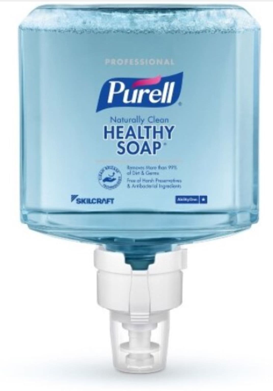 SKILCRAFT® AbilityOne ES8 PURELL Hand Soap Gel 1200 mL Fragrance Free Blue Foaming Refill 2/Case