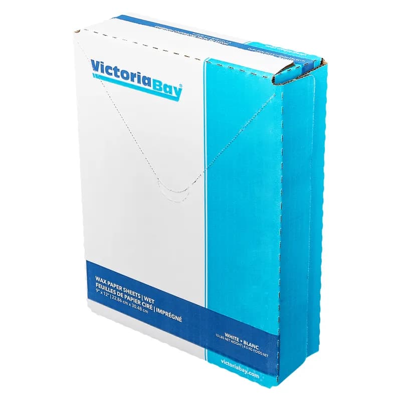 Victoria Bay Sheet 9X12 IN Wet Wax Paper White Microwave Safe Freezer Safe 10 LB 4 Packs/Case
