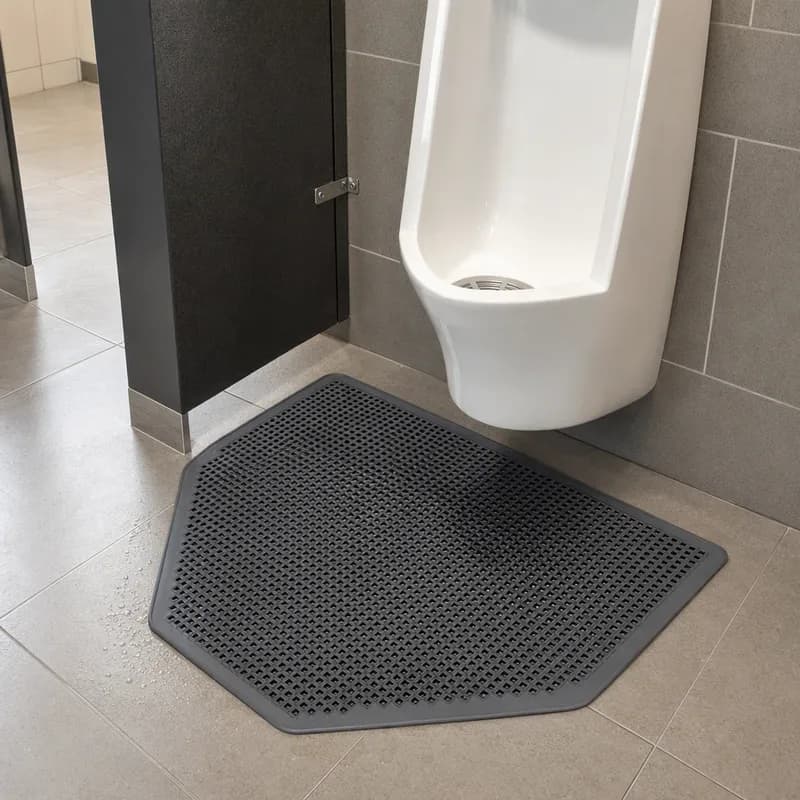 Urinal Floor Mat Black Gray 6/Case