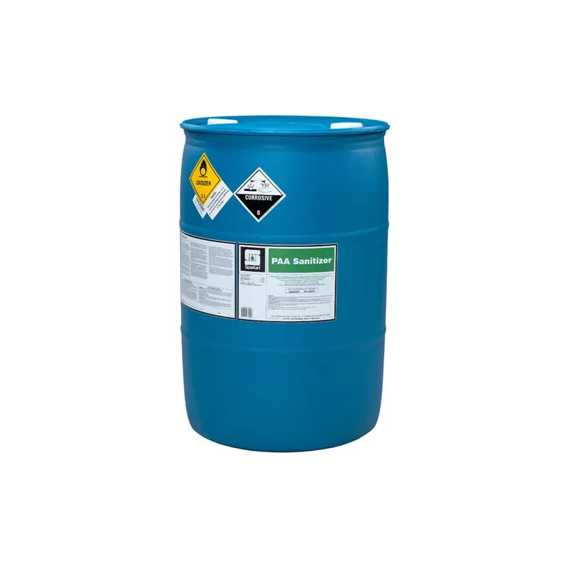 PAA Sanitizer Vinegar Food Service Sanitizer Disinfectant 55 GAL Food Contact & Prep Acidic Liquid Peracetic Acid 1/Each
