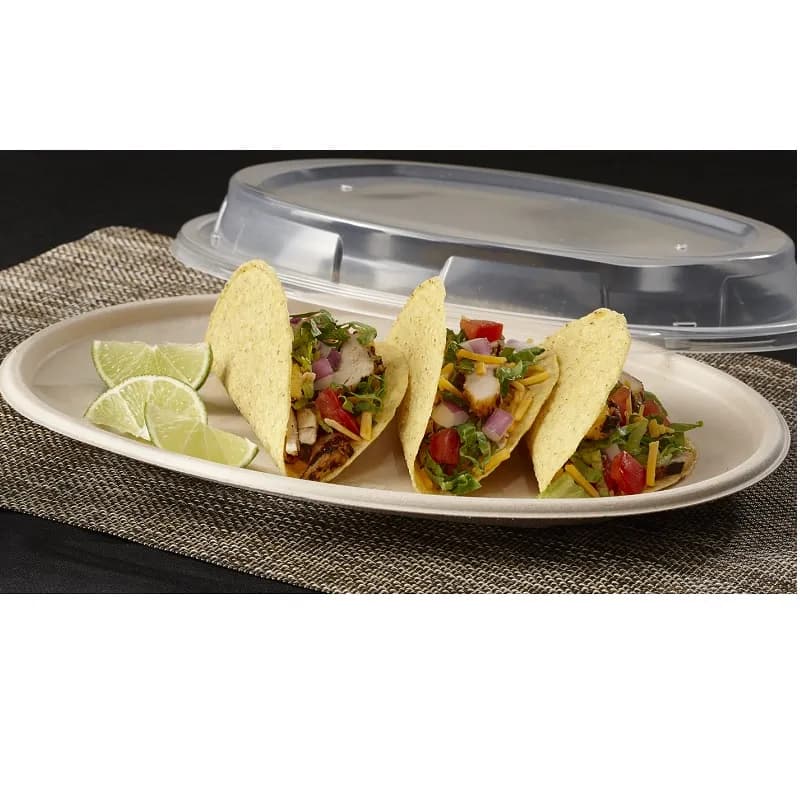 Lid 9X12 IN PP Clear Oval For Platter 300/Case