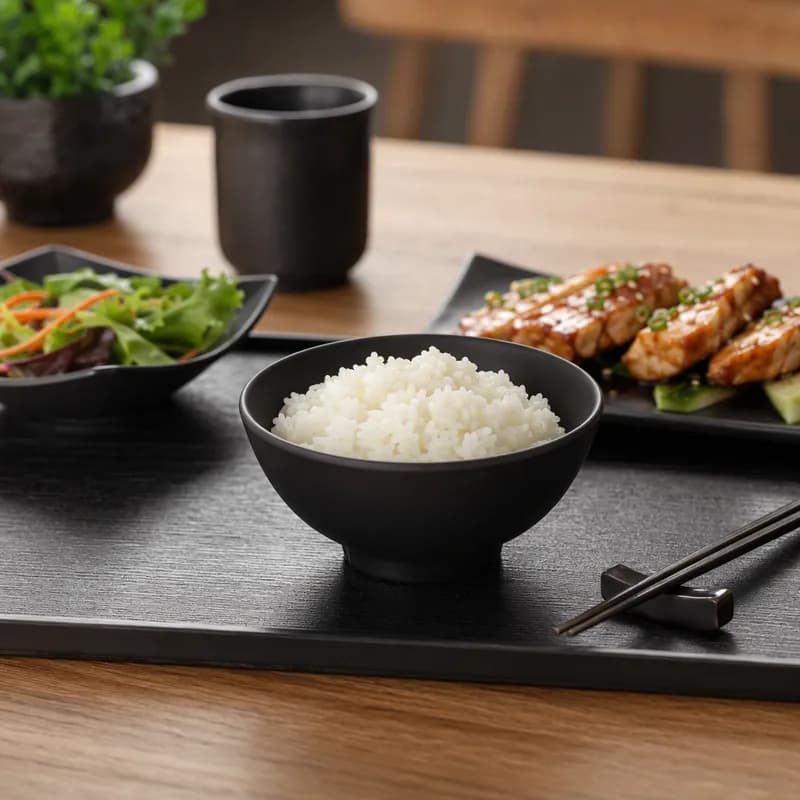 Elements Collection Rice Bowl 10 OZ Matte Black 36/Case