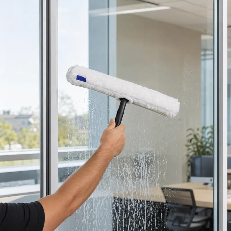 StripWasher® Window Washing Sleeve Microfiber White With 18IN Head 1/Each