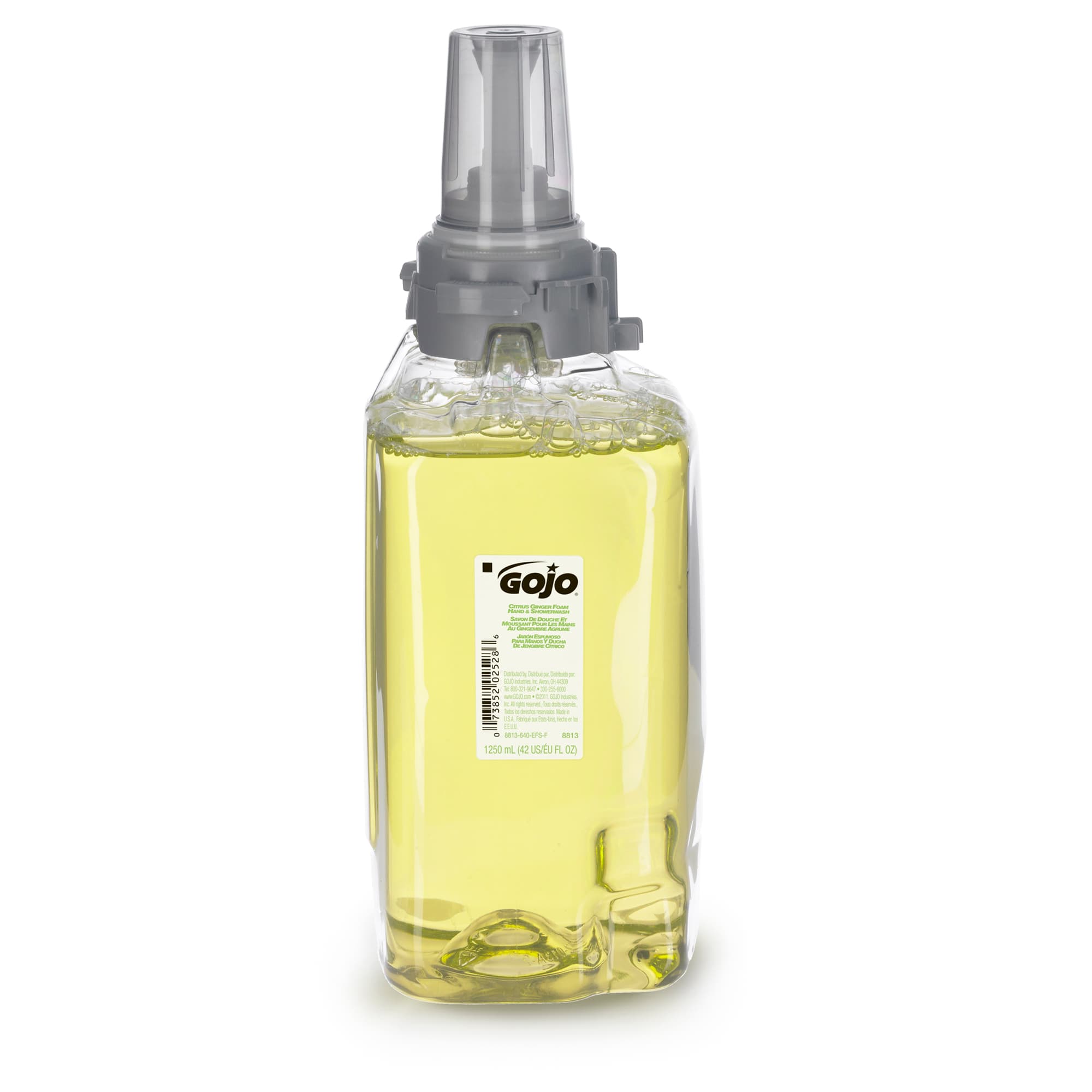 GOJO® Hand & Body Wash Foam 1250 mL 3.57X4X10.91 IN Citrus Ginger Yellow For ADX-12 3/Case