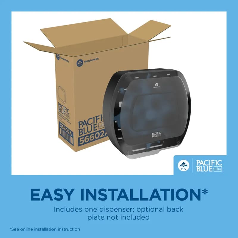 Pacific Blue Ultra™ Toilet Paper Dispenser 5.50X17.20X16 IN Smoke Gray 4-Roll Coreless High Capacity 1/Each
