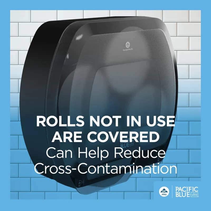Pacific Blue Ultra™ Toilet Paper Dispenser 5.50X17.20X16 IN Smoke Gray 4-Roll Coreless High Capacity 1/Each