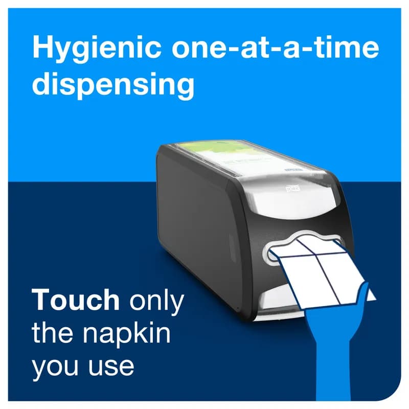 Tork Xpressnap® Napkin Dispenser 5.6X4.8X12.8 IN Black Plastic Countertop 1/Each