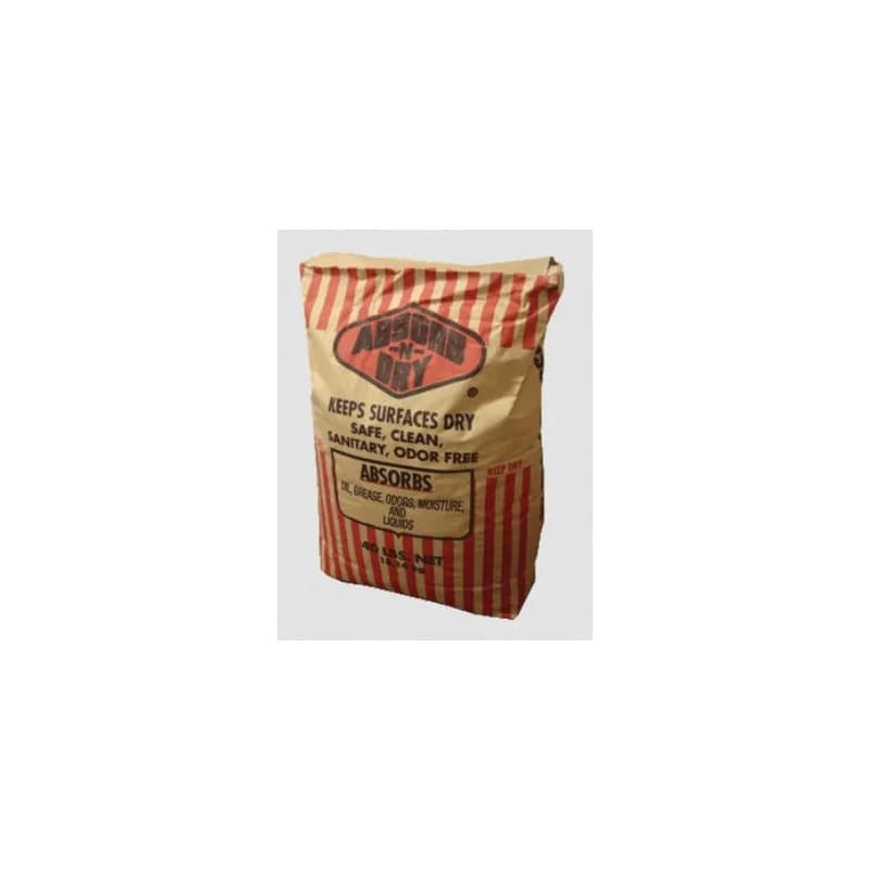 Absorb-N-Dry Absorbent 50 LB Calcium Aluminosilicate Clay Granules High Absorbency 1/Each