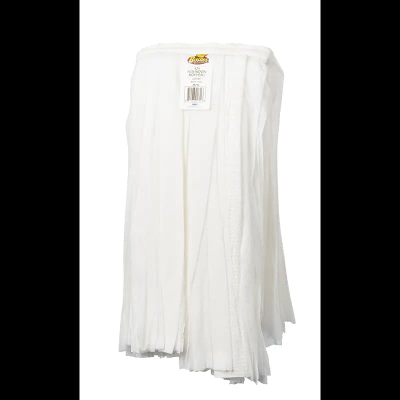 Mop Head #24 White Non-Woven Fiber Rayon Cut End Clamp Style 12/Case