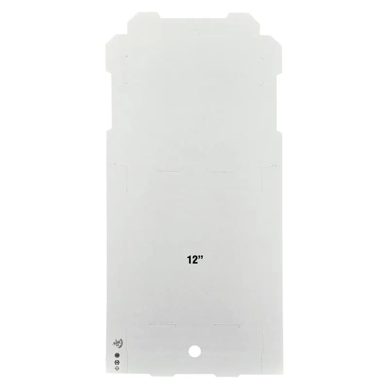 Victoria Bay Pizza Box 12X12X2 IN Corrugated Cardboard White Plain Square B-Flute 50/Bundle