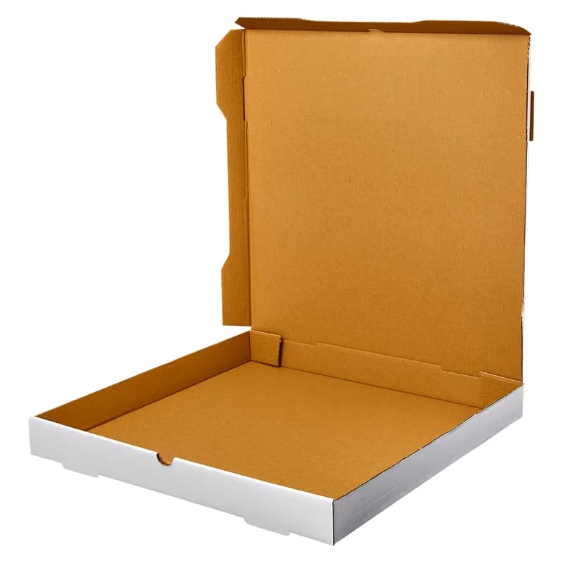 Victoria Bay Pizza Box 18X18X2 IN Corrugated Cardboard White Printed Square B-Flute 50/Bundle