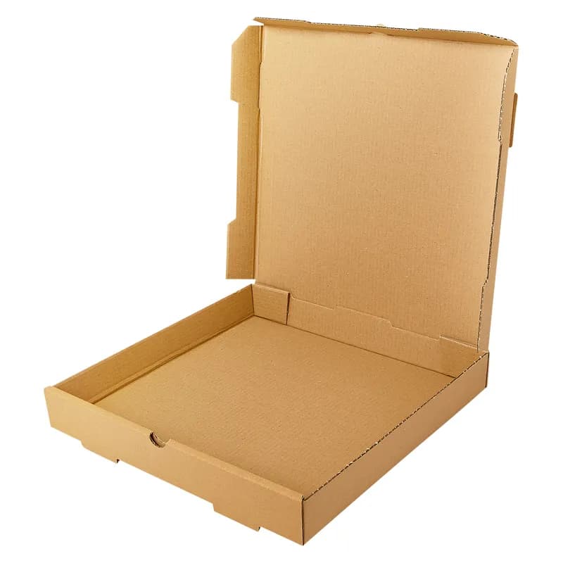 Victoria Bay Pizza Box 14X14X2 IN Corrugated Cardboard Kraft Plain Square B-Flute 50/Bundle