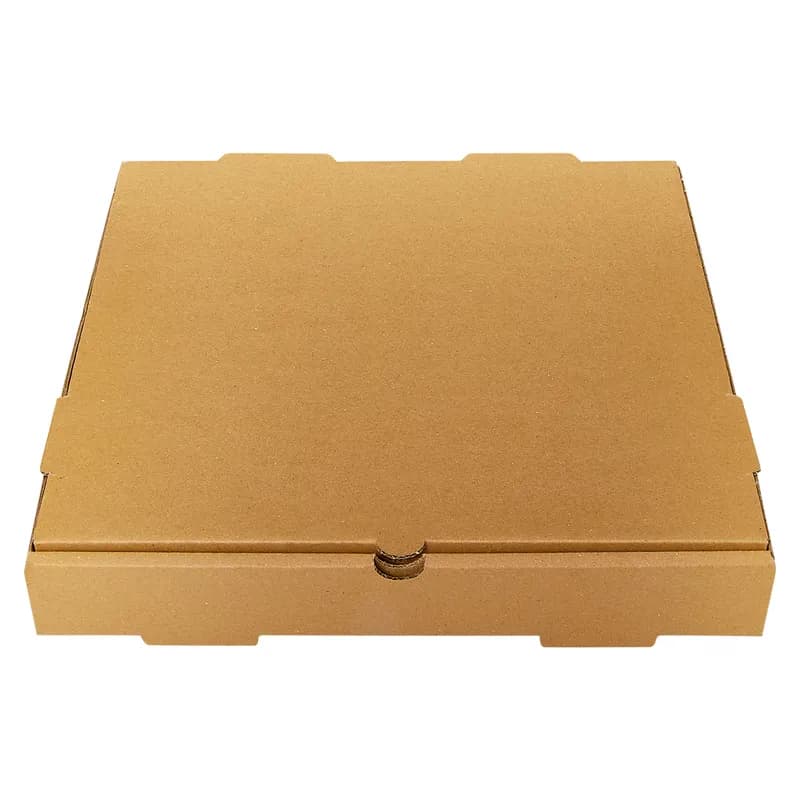 Victoria Bay Pizza Box 14X14X2 IN Corrugated Cardboard Kraft Plain Square B-Flute 50/Bundle