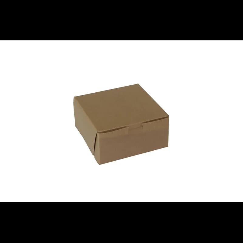 Bakery Box 6X6X3 IN Paperboard Kraft Corner Lock 1-Piece 250/Bundle