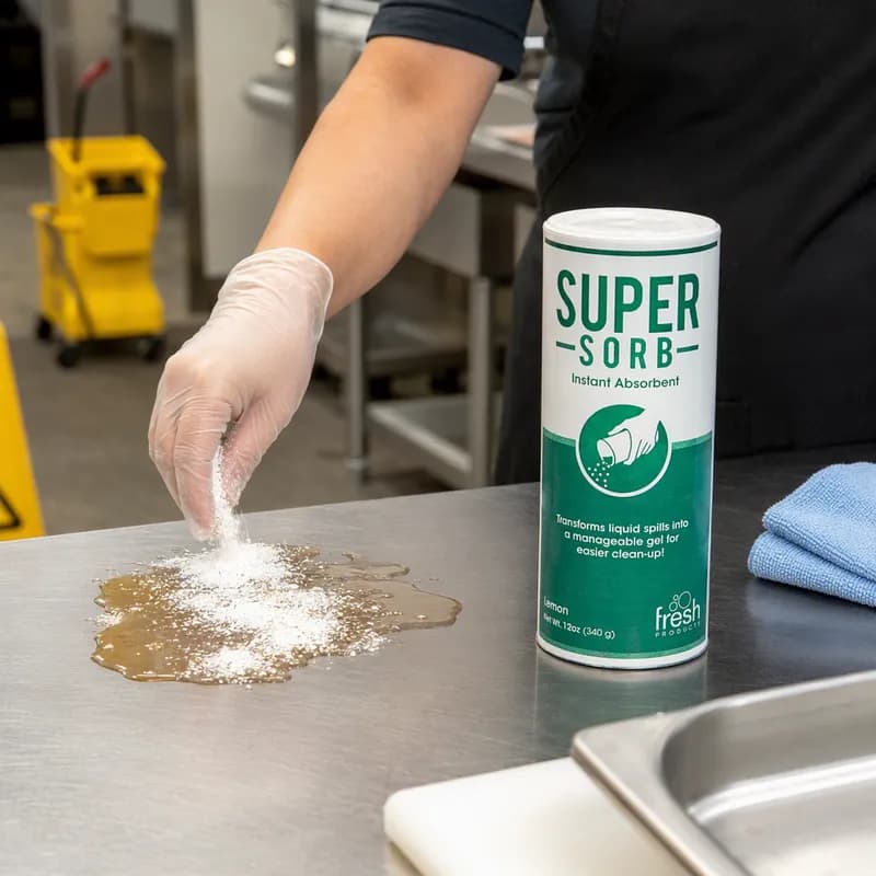 Super-Sorb Liquid Spills Absorbent 12 OZ Lemon 6/Box