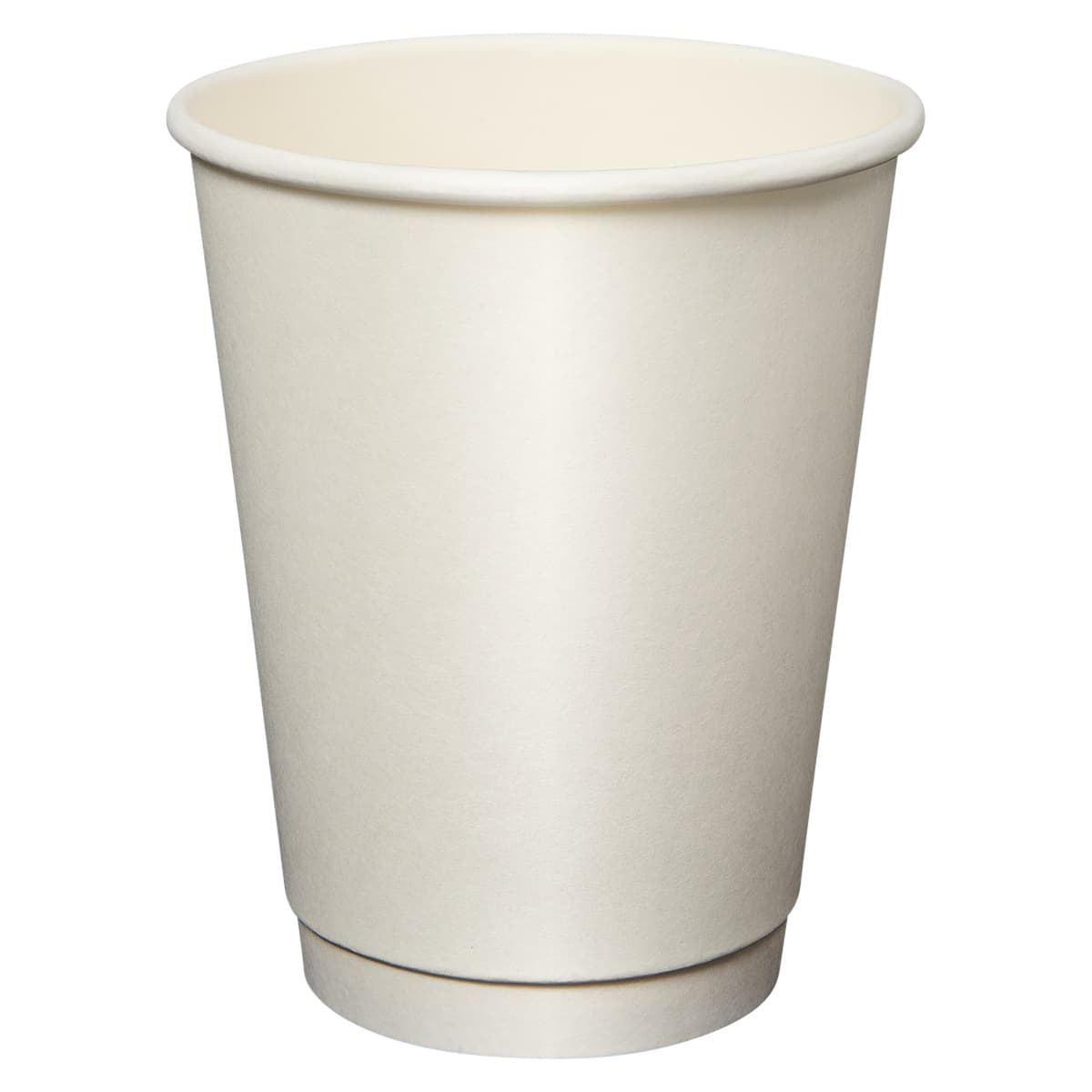 Victoria Bay Hot Cup 12 OZ Double Wall Poly-Coated Paper White Freezer Safe 25 Count/Pack 20 Packs/Case 500 Count/Case