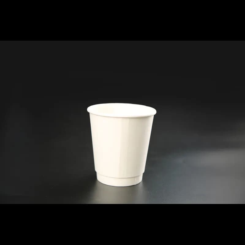 Victoria Bay Hot Cup 8 OZ Double Wall Poly-Coated Paper White 80MM 25 Count/Pack 20 Packs/Case 500 Count/Case