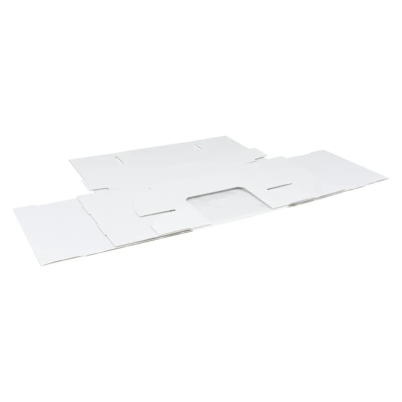 Cake Box & Insert Combo 12X12X12 IN Corrugated Paperboard White Waterfall 2-Piece With Window 10/Case