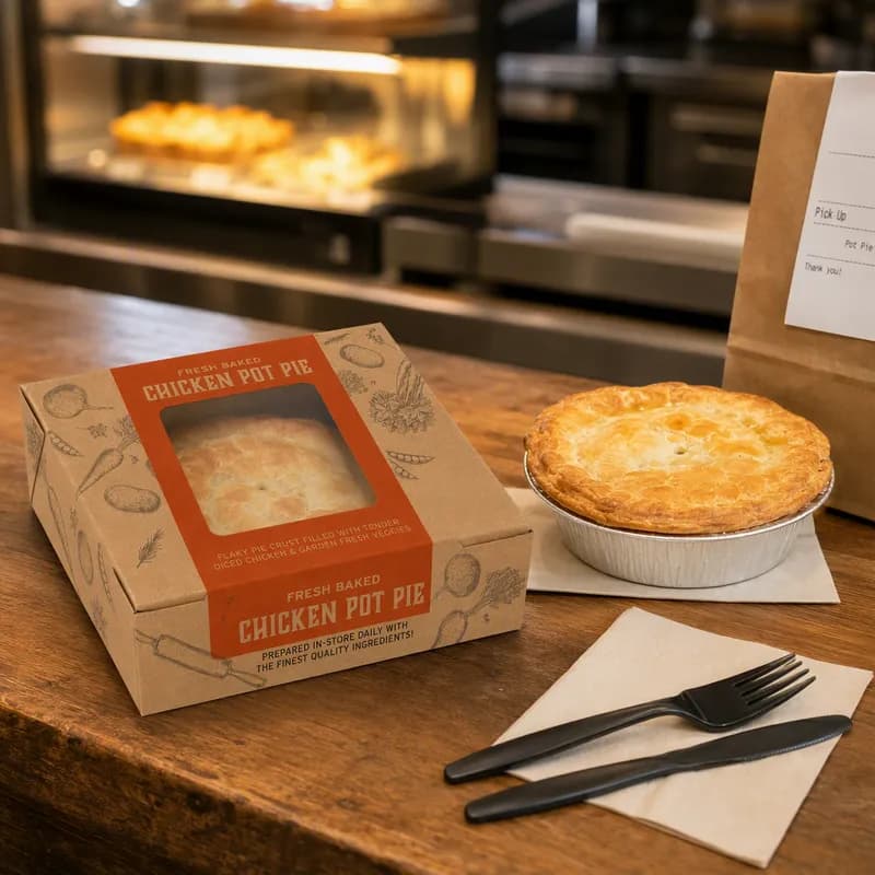 Pot Pie Take-Out Box 6X6X2.5 IN Square 150/Case
