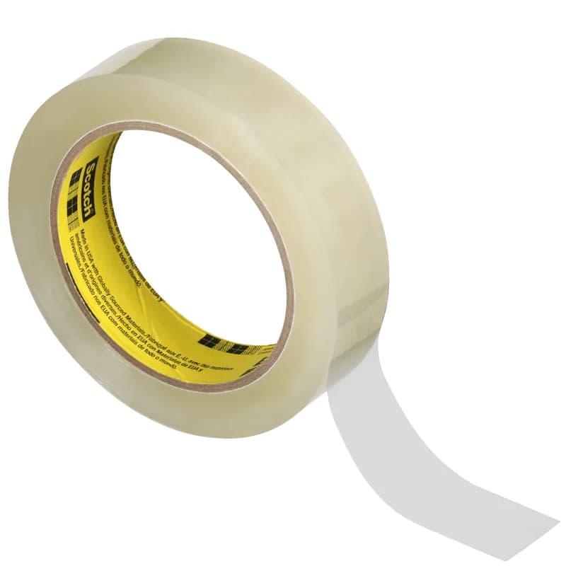 Scotch® 600 Packing Tape 1IN X72YD Clear Unplasticized Polyvinyl Chloride (UPVC) 36/Case