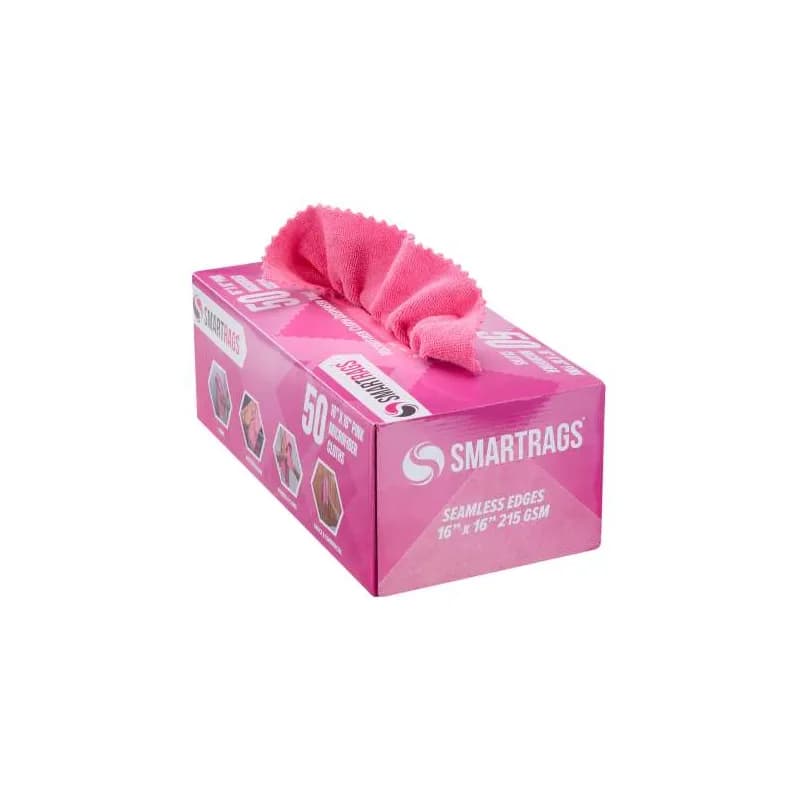 HOSPECO® Cleaning Cloth 16X16 IN Microfiber Pink Square Pop-Up Box 400/Case