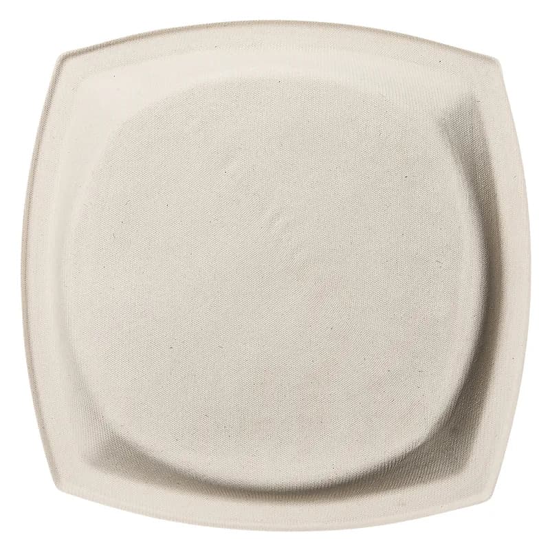 Dart® Plate 10X10X0.777 IN Fiber Blend Natural Square Microwave Safe 125 Count/Pack 4 Packs/Case 500 Count/Case