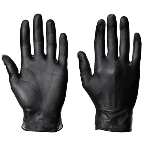 Gloves Small (SM) Black Vinyl Powder-Free 1000 Count/Case