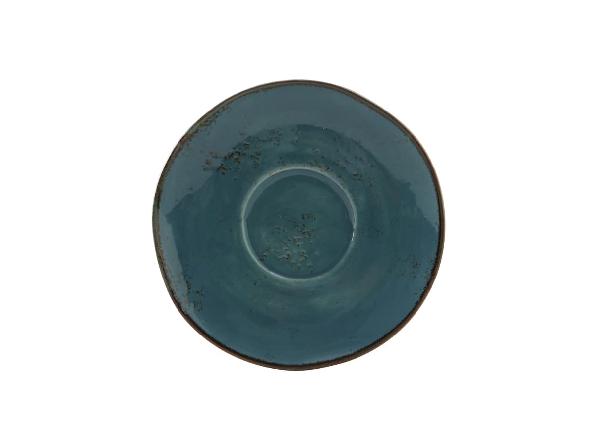 TuxTrendz Artisan Geode Saucer 6.375 IN China Azure Round Fully Vitrified 24/Case