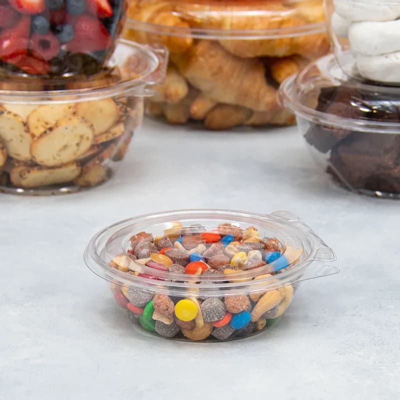 Dart® Safeseal™ Cold Bowl 8 OZ PET Clear Freezer Safe Tamper-Evident 200/Case