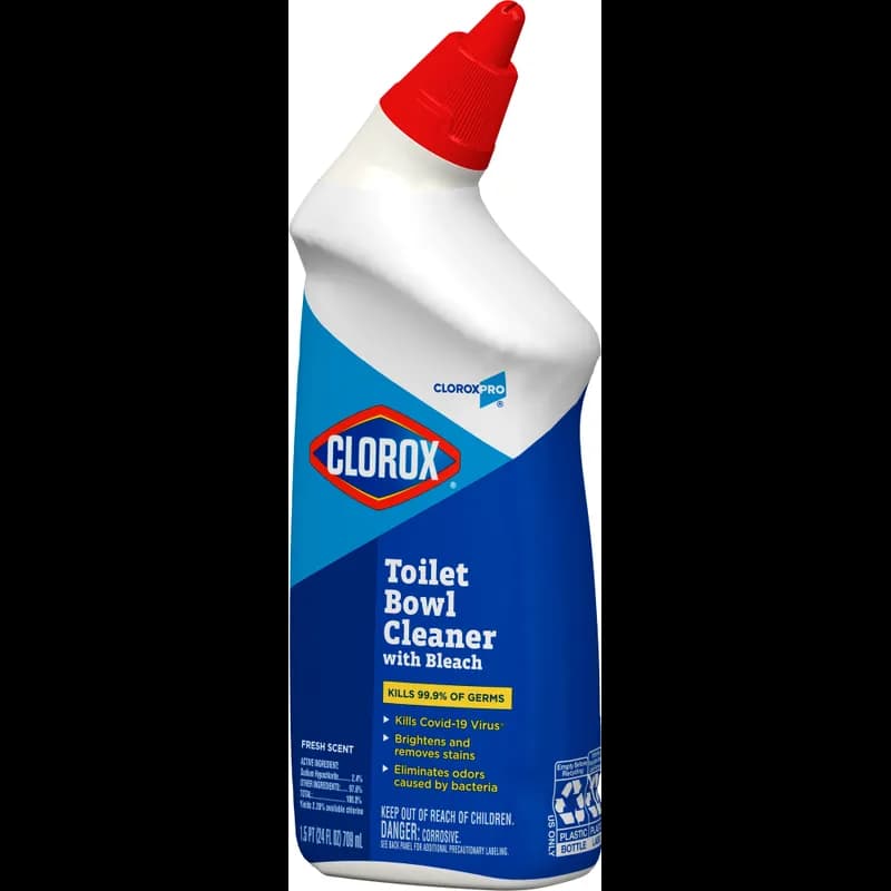 Clorox® Floral Fresh Scent Toilet Bowl Cleaner Deodorizer 24 FLOZ Multi Surface RTU Bleach Antibacterial 12/Case