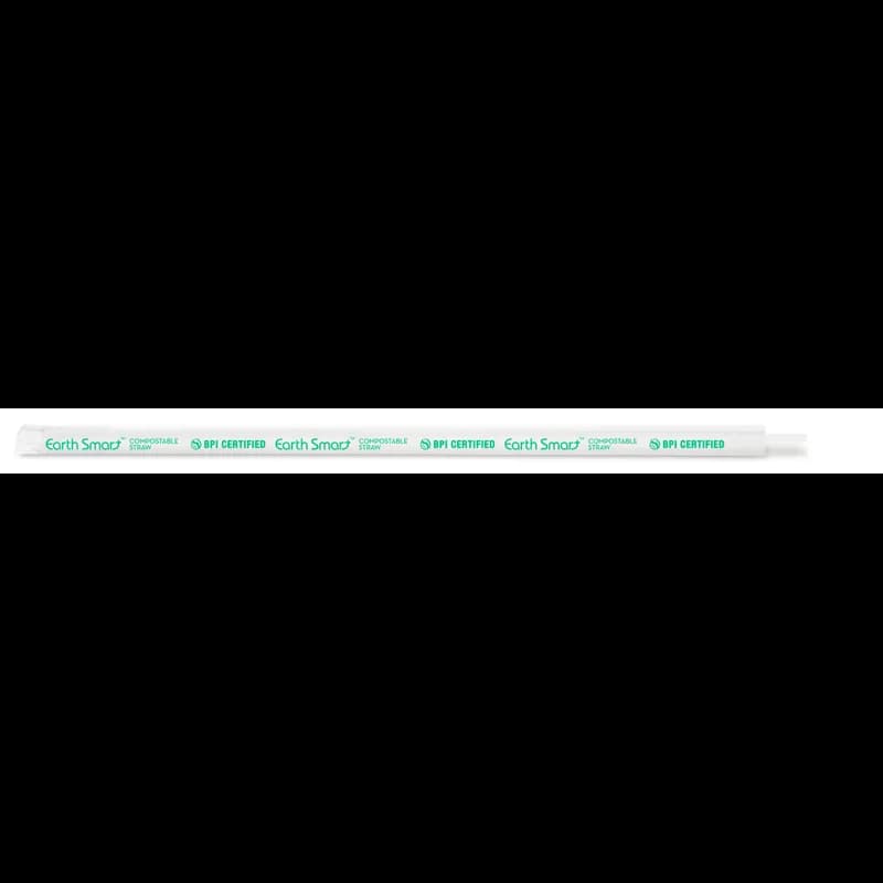 Earth Smart Giant Straw 0.275X8.5 IN Cellulose Acetate Clear Wrapped 1200/Case
