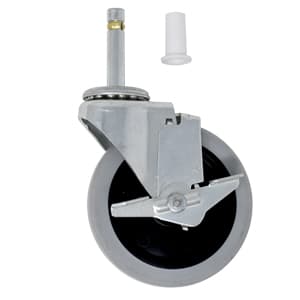 Caster 4 IN Thermoplastic Elastomers (TPE) Rubber PP 4 IN Swivel Stem Caster With Brake 1/Each