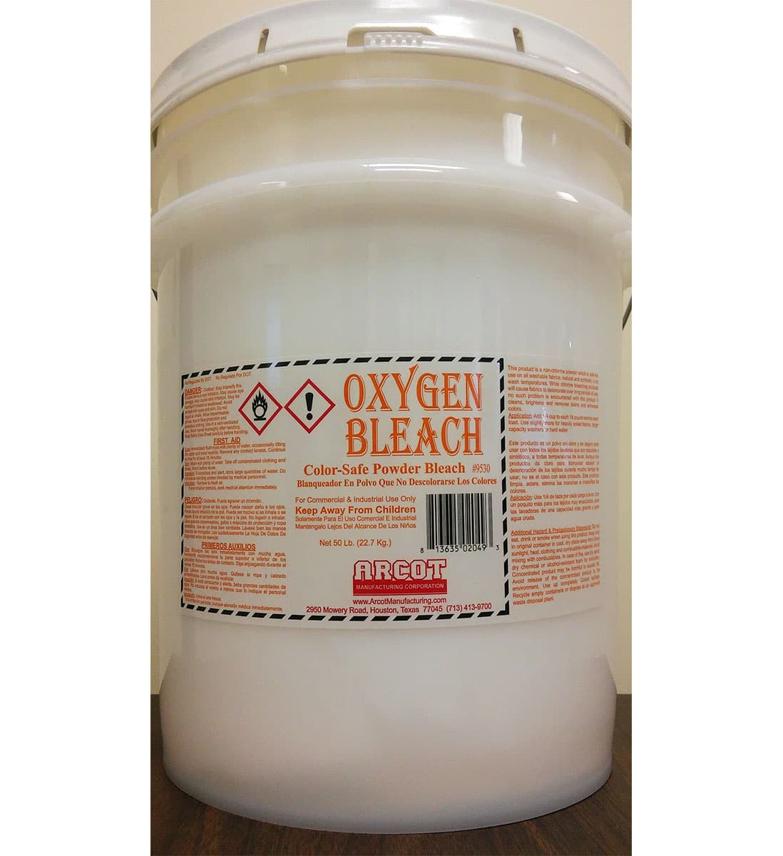 Color Safe Bleach Oxygen Bleach 50 GAL Powder 50/Drum