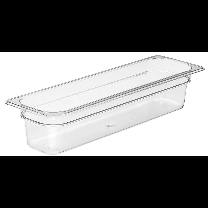 Camwear® Food Pan 1/2 4 IN 5.3 QT Clear Plastic Long 1/Each