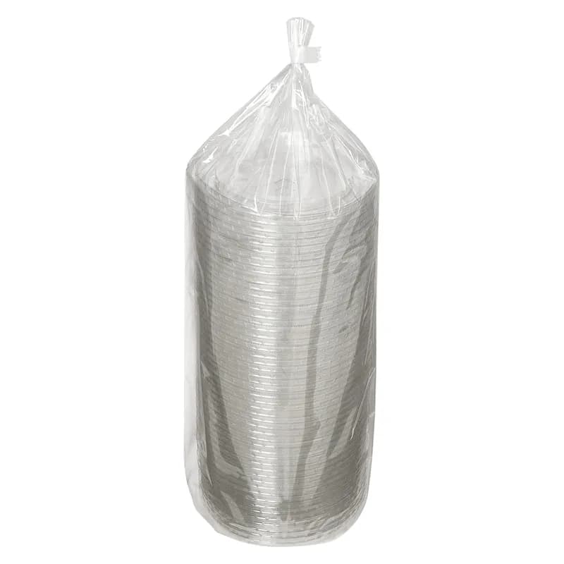 Victoria Bay Lid Flat 107MM 4.21 IN PET Clear Printed Round For 32 OZ Cold Cup Straw Slot 500/Case
