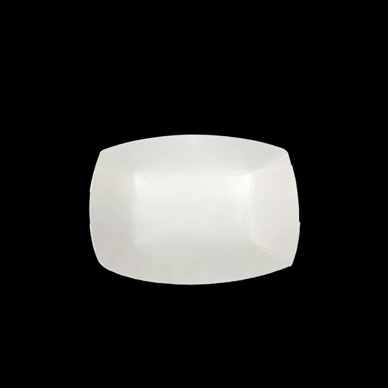 Food Tray 0.25 LB Paper White Rectangle 1000/Case