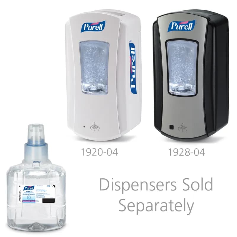 Purell® Hand Sanitizer Foam 1200 mL 5.11X3.69X8.95 IN Fragrance Free Alcohol Free SF607 For LTX-12 2/Case