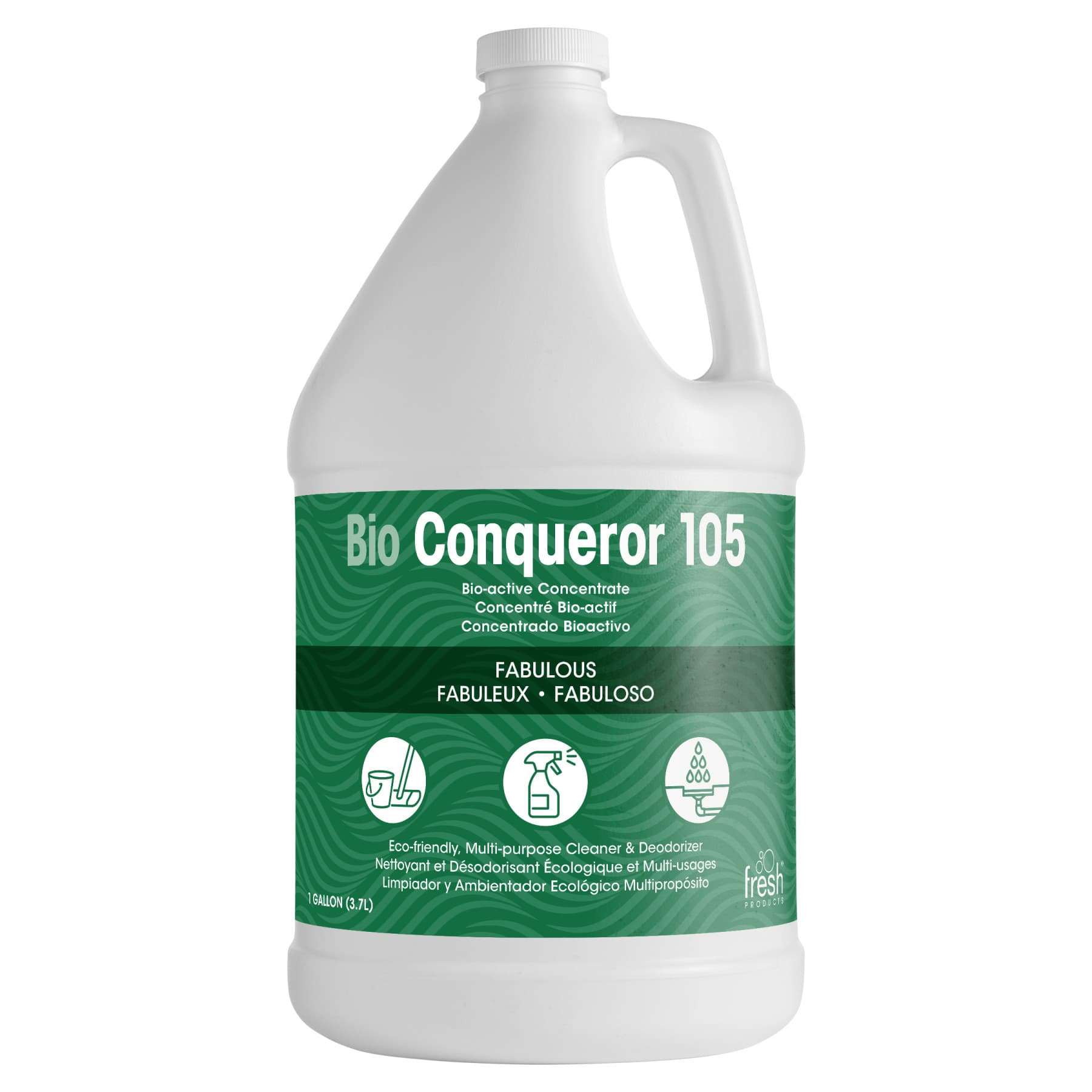 Bio-Conquerer 105 Odor Eliminator Fabulous Clear Concentrate Liquid 1 GAL Bio-Enzymatic 4 Count/Case