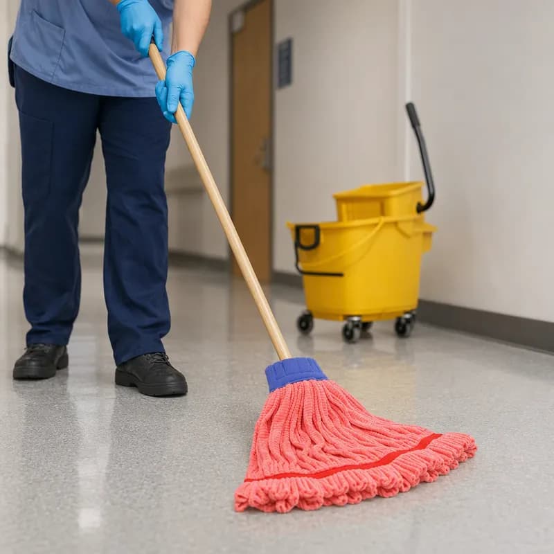 HOSPECO® Tube Mop 14 OZ Red Microfiber Loop End 1/Each