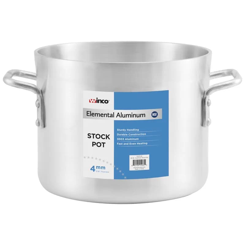 Stock Pot 19.25X17 IN 80 QT Aluminum 4 MM 1/Each