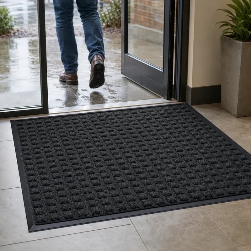 WaterHog Classic Floor Mat 48X48 IN Charcoal With Smooth Backing 1/Each