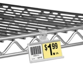 Fold-N-Hold® Sign Holder 3X1.25 IN PP Clear Open Face 250/Pack